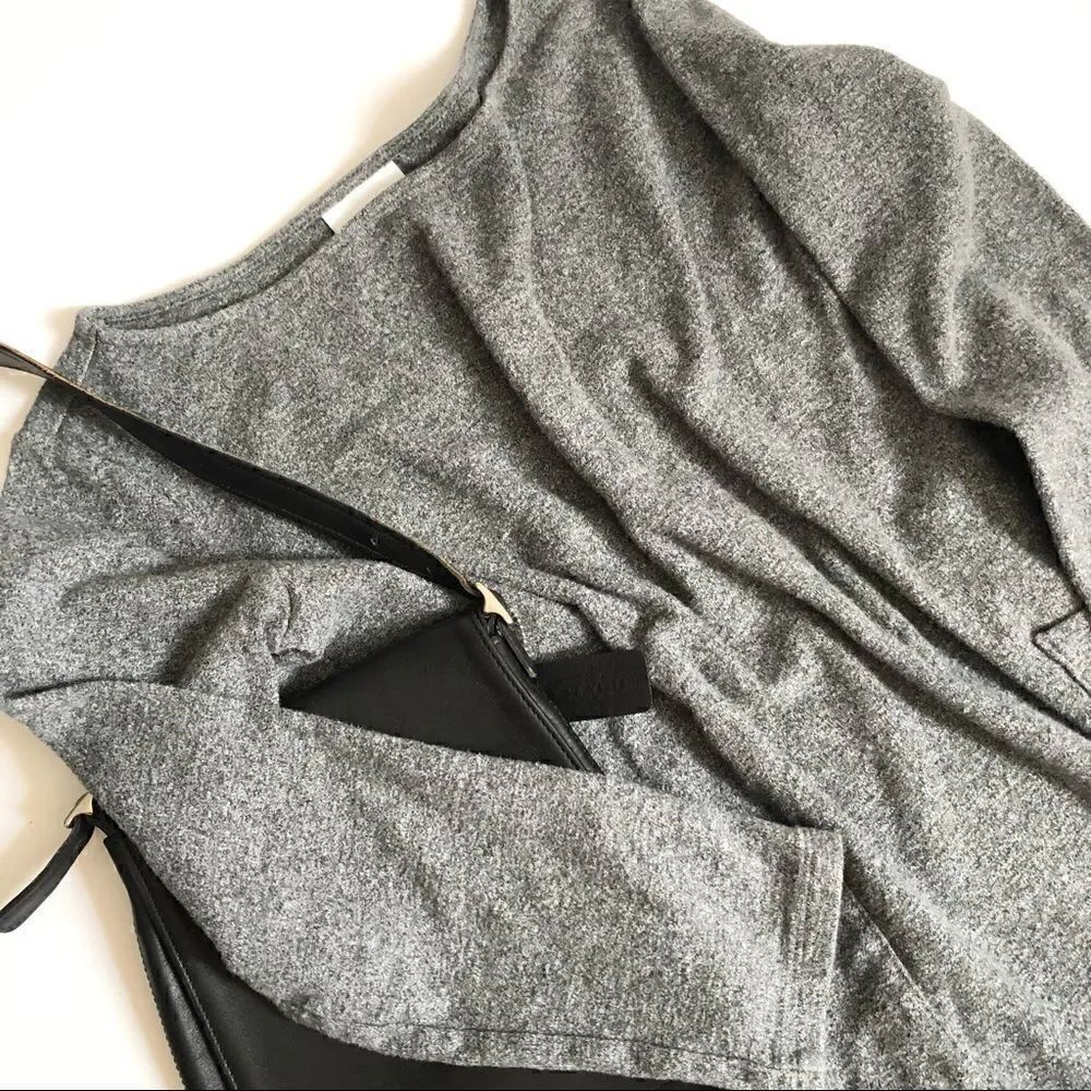 Pure Jill wide neck pocket grey sweatshirt size small